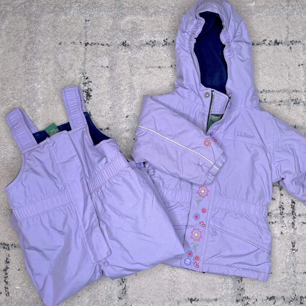 LLBean Infant Matching Winter Coat and Snow Pants.